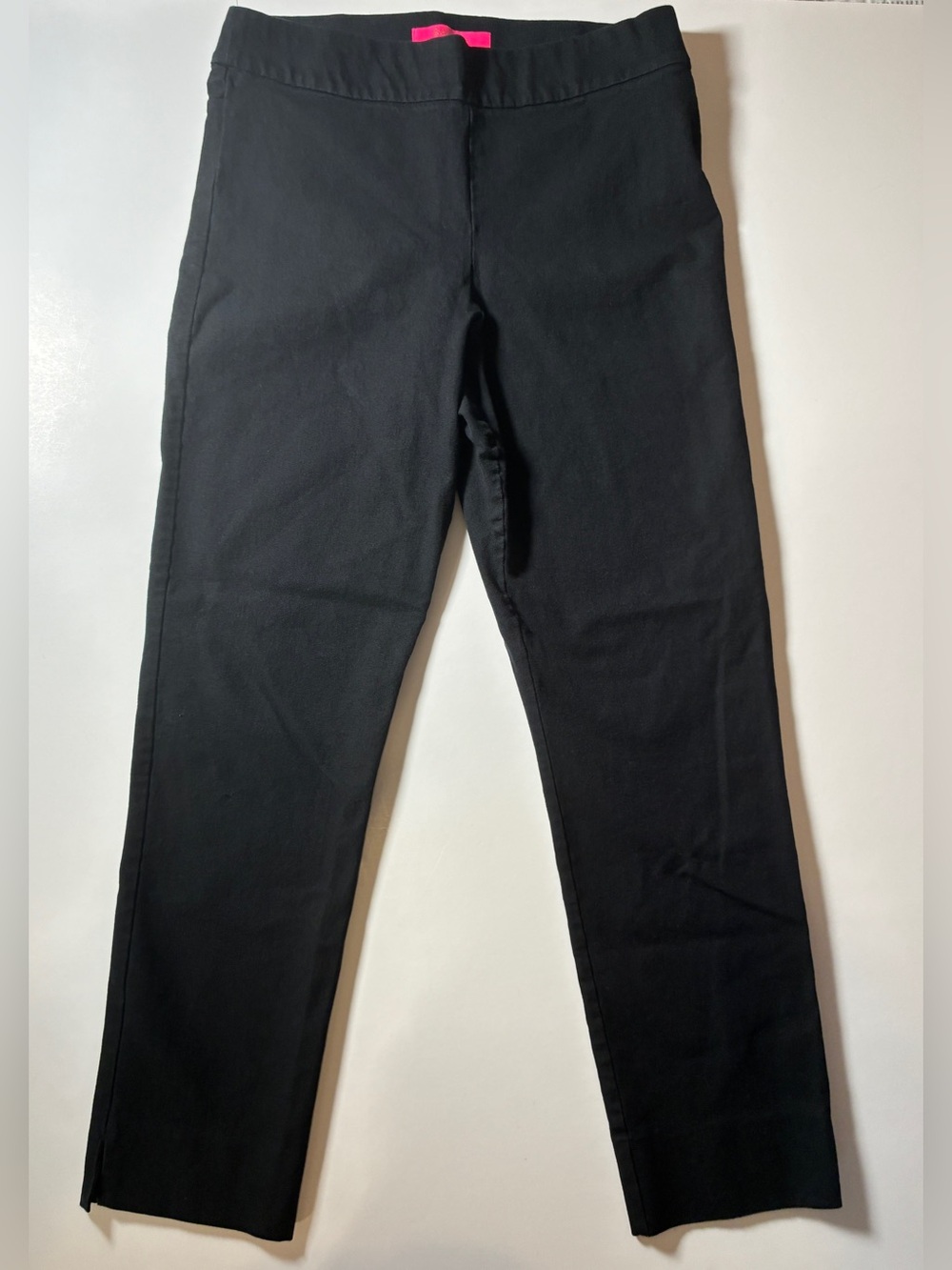Lilly Pulitzer Black Pull-On Ankle Pants | Size 10 | Cotton Stretch Slim